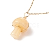 Natural & Synthetic Mixed Stone Mushroom Pendant Necklaces NJEW-JN03967-3