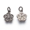 Brass Micro Pave Cubic Zirconia Charms ZIRC-J021-17-RS-3