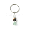 Gemstone Round Beaded Pendant Keychain KEYC-JKC00849-3