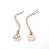 Flat Round with Word Soap Wooden Hangtag Ornaments HJEW-WH0036-09-1