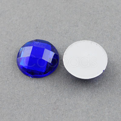 Acrylic Rhinestone Cabochons GACR-R002-12mm-14-1