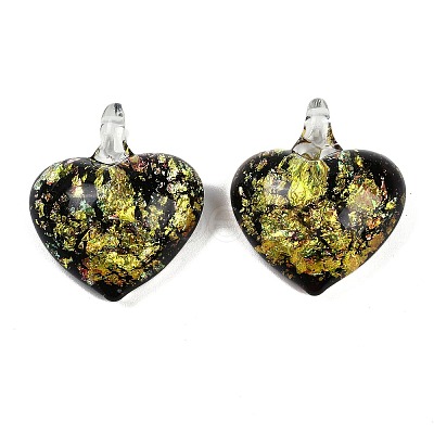 Lampwork Pendants FOIL-K003-02D-1