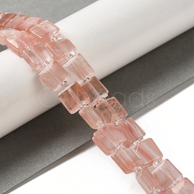 Cherry Quartz Glass Beads Strands G-L596-A17-01-1