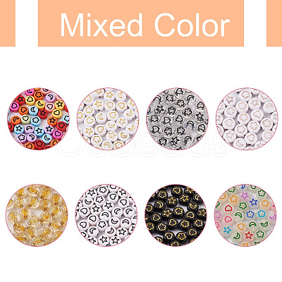 Cheriswelry 940Pcs 8 Style Acrylic Beads TACR-CW0001-03-1