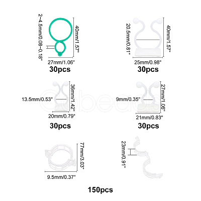 AHANDMAKER Plant Climbing Wall Fixture Clips AJEW-GA0002-61-1