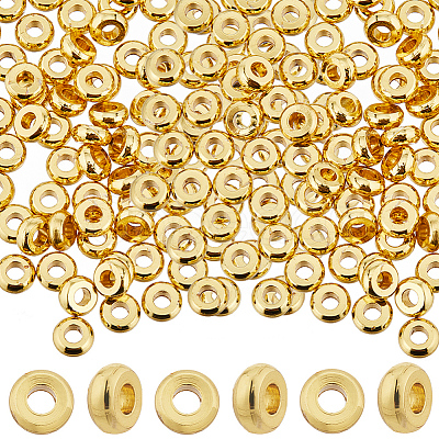 SUNNYCLUE 200Pcs Brass Spacer Beads KK-SC0004-05-1