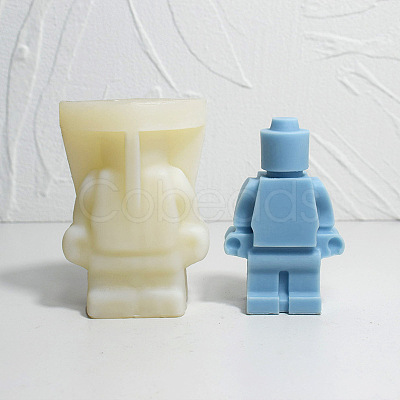 Robot Candle Silicone Statue Molds DIY-L072-006-1