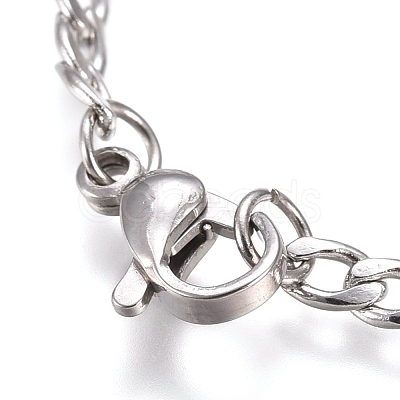 Non-Tarnish 304 Stainless Steel Figaro Chain Necklaces NJEW-I065-33-A-1