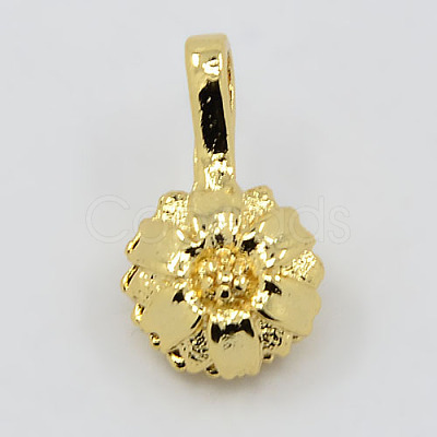 Real 18K Gold Plated Brass Buddhist Pendants KK-K090-06G-1