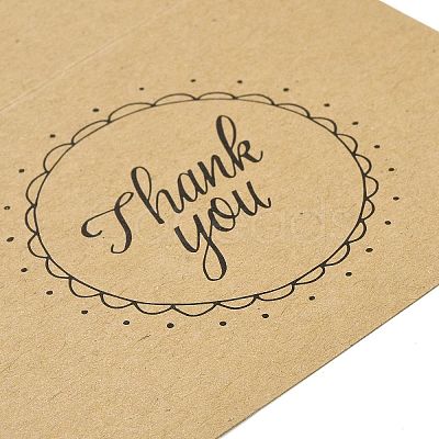 Kraft Paper Thank You Greeting Cards X-DIY-F120-01E-1