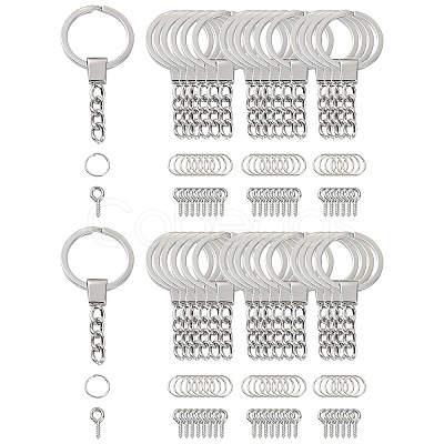 10Pcs Iron Split Key Rings IFIN-YW0003-37P-1