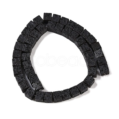 Frosted Natural Lava Rock Beads Strands G-E618-09-1