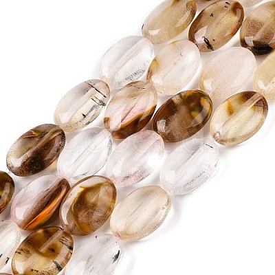 Synthetic Tigerskin Glass Beads Strands G-M206-49-1