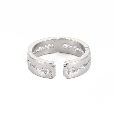 Alloy Open Cuff Ring RJEW-N029-104P-1