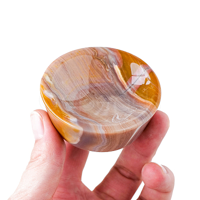 Natural Banded Agate Home Display Decorations G-PW0004-58A-1