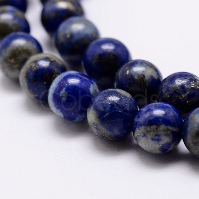 Natural Lapis Lazuli Beads Strands X-G-A163-07-8mm-1