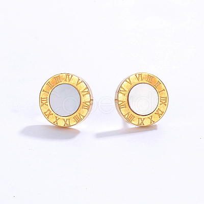 304 Stainless Steel Stud Earrings for Women YW6838-01-1