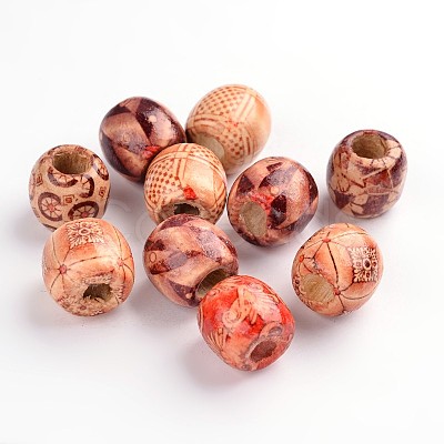 16mm Mixed Natural Wood Round Beads X-TB610Y-1