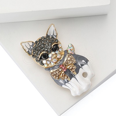 Cat Shaped Alloy Enamel Pins PW-WG2C75B-01-1