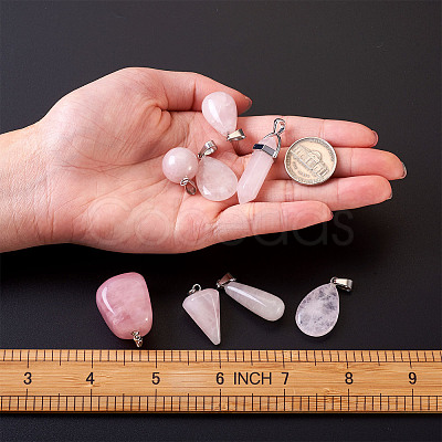 Heart Gemstone Pendants G-TA0001-19-1