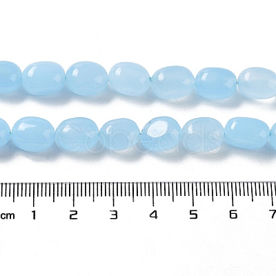 Natural White Jade Beads Strands G-E614-B01-01-1