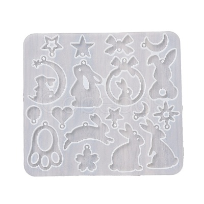 Rabbit Earrings Pendants DIY Silicone Mold DIY-Q033-08B-1