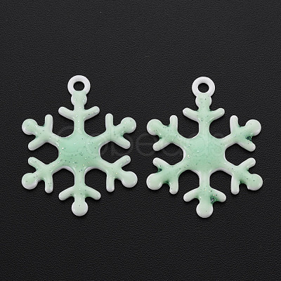 Spray Painted Alloy Enamel Pendants ENAM-N055-036C-NR-1