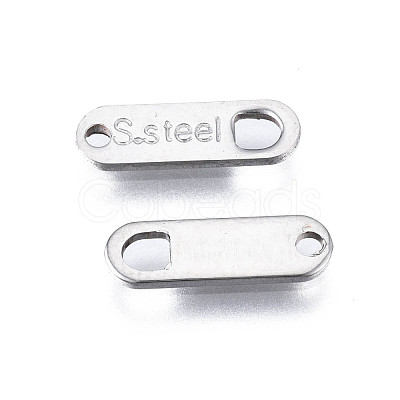 Tarnish Resistant 201 Stainless Steel Chain Tags STAS-N095-027-1