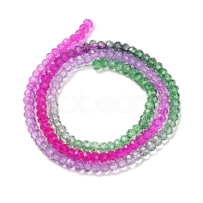 Transparent Painted Glass Beads Strands DGLA-A034-T2mm-A06-1