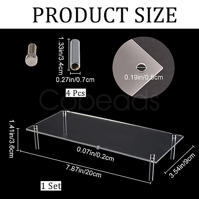 CRASPIRE 1 Set Clear Acrylic Cupcake Riser Holder ODIS-CP0001-10-1