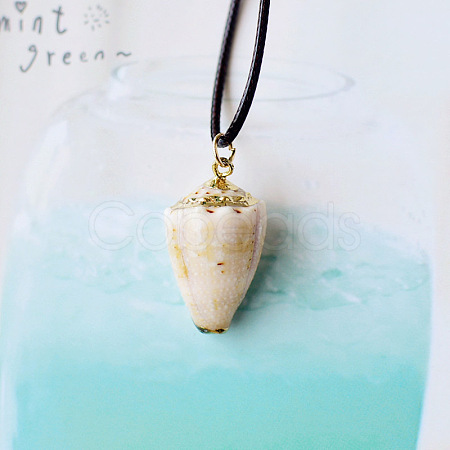 Natural Conch and Shell Pendant Necklaces YJ0466-3-1