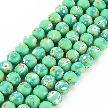 Handmade Polymer Clay Beads Strands CLAY-N008-055-02-1