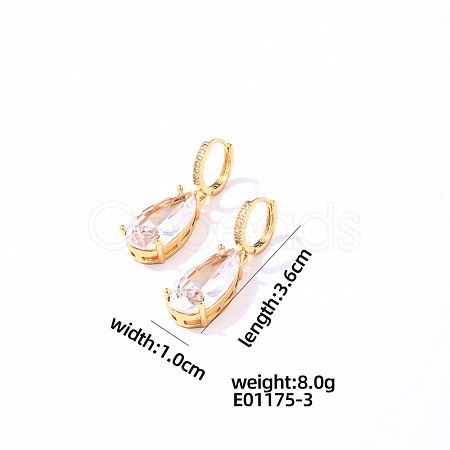 Elegant Fashion Earrings with Colorful Diamonds TJ6016-3-1