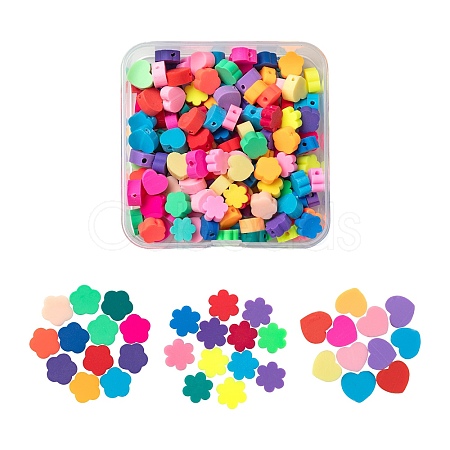 150Pcs 3 Style Handmade Polymer Clay Beads CLAY-LS0001-07-1