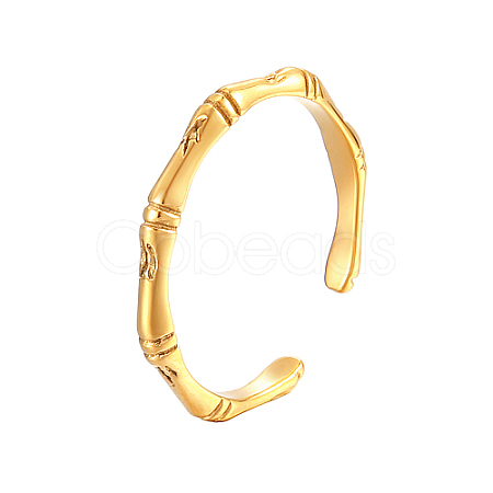 Stainless Steel Finger Open Cuff Ring IS0697-1-1