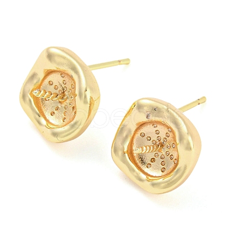 Brass Stud Earring Finding X-KK-L208-49G-1