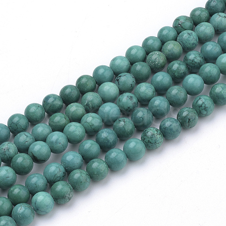 Synthetic Turquoise Beads Strands G-Q953-01-10mm-1