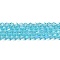 Transparent Electroplate Glass Beads Strands, AB Color Plated, Faceted, Bicone, Light Sky Blue, 6x6mm, Hole: 1mm, about 45~47pcs/strand, 9.65~9.84 inch(24.5~25cm)