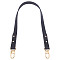 Microfiber Leather Bag Straps, with Alloy Swivel Clasps, Bag Replacement Accessories, Black, 59.5x1.75x1.15cm