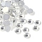 Glass Flat Back Rhinestone, Grade A, Back Plated, Faceted, Half Round, Crystal, 6.3~6.5mm, about 288pcs/bag