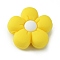 Silicone Beads, DIY Nursing Necklaces and Bracelets Making, Chewing Pendants For Teethers, Flower, Yellow, 26x27x10mm, Hole: 2mm