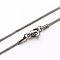 Non-Tarnish 304 Stainless Steel Snake Chain Necklaces, Stainless Steel Color, 17.7 inch(45cm), 1.2mm