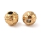 Titanium Beads, Hammered Round, Golden, 6x5.5mm, Hole: 1.8mm