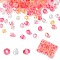 Transparent Acrylic Beads, Bicone, Hot Pink, 4x4mm, Hole: 1~1.5mm, 100pcs/style