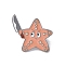 Sea Animal with Knife Shape Enamel Pin, Gunmetal Alloy Cartoon Brooch for Backpack Clothes, Starfish Pattern, 27x30x2mm, Pin: 1.3mm