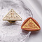 Golden Plated Triangle Shaped Wax Seal Brass Stamp Head, for Wax Seal Stamp, Butterfly, 20x32.5x14mm, Hole: 7mm