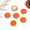 Woolen Fabric Cabochons, Flat Round, Orange, 27mm