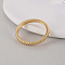 Brass Plain Band Rings for Women, Golden, Inner Diameter: 16~19mm