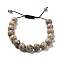 12.5mm Round Natural Maifanite Braided Bead Bracelets for Women Men, Inner Diameter: 2~3-1/8 inch(4.95~8.05cm)