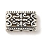 Tibetan Style Alloy Multi-Strand Links, Cadmium Free & Lead Free, Rectangle, Antique Silver, 11.5x17.5x4mm, Hole: 1.6mm